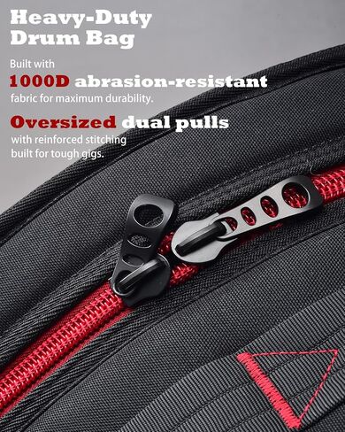 14"x5.5" Snare Drum Case - 12mm Thick Padded Drum Bag | Lightweight Travel Case for Drummers, Gig Transport & Storage in Kuwait