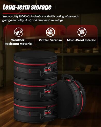 14"x5.5" Snare Drum Case - 12mm Thick Padded Drum Bag | Lightweight Travel Case for Drummers, Gig Transport & Storage in Kuwait