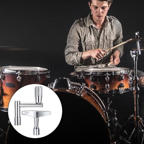 Drum Key 3 Pack Drum Keys for Tuning Drums, Universal Drums Tuning Keys with Continuous Standard Motion Speed Key, Standard 1/4" Socket, Multi Tool Chrome Plated Steel Tuners with Keyhole in Kuwait