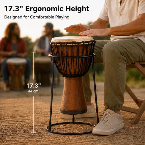 حامل أرضي محمول من Djembe، حامل بونغوس من الفولاذ الكربوني خفيف الوزن لطبول بونغوس الأفريقية مقاس 8.5 بوصة - 12 بوصة in Kuwait