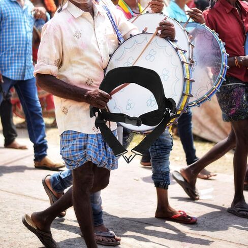 حزام حزام طبل Djembe قابل للتعديل من Ciieeo مع قدرة تحمل قوية، مادة نايلون قابلة للتنفس وقماش شبكي، مناسب لطبل اليد وأدوات الإيقاع الأفريقية in Kuwait