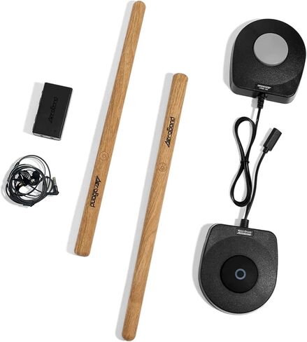 AeroBand Electronic Drum Set PocketDrum2 MAX, Air Drum Sticks & Pedals & Bluetooth Adapter, Play Drum Anywhere Anytime, 8 Tones and USB Midi Teens Adult Drummer Gift (Earphone Included) in Saudi Arabia