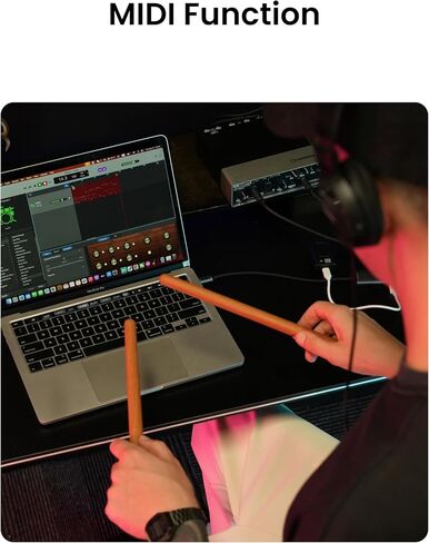 AeroBand Electronic Drum Set PocketDrum2 MAX, Air Drum Sticks & Pedals & Bluetooth Adapter, Play Drum Anywhere Anytime, 8 Tones and USB Midi Teens Adult Drummer Gift (Earphone Included) in Saudi Arabia