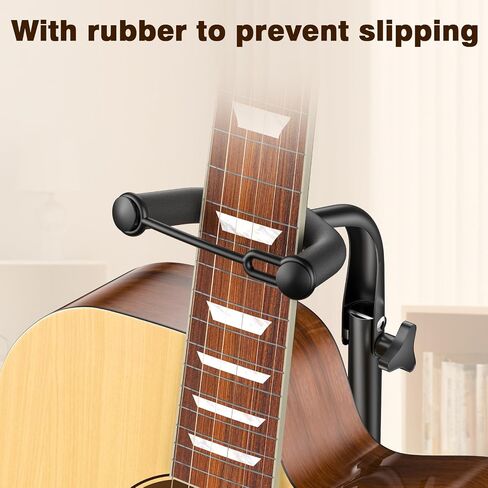 New Bee Guitar Stand, 2 Pack Height Adjustable Foldable Guitar Stand with Secure Support for Acoustic, Electric, Bass and Banjos, Load Capacity 20LB in Saudi Arabia