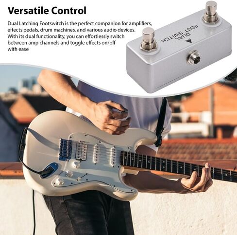 Pedal with 6.35mm Stereo Output – Aluminum Alloy Foot Switch for Amplifier Channel & Effects Control, Compatible with Guitar Pedals and Drum Machines in Kuwait