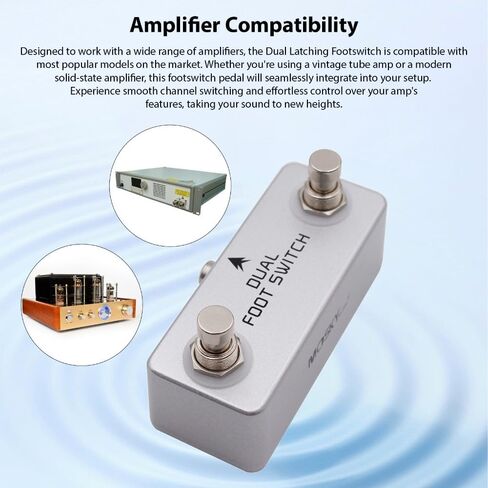 Pedal with 6.35mm Stereo Output – Aluminum Alloy Foot Switch for Amplifier Channel & Effects Control, Compatible with Guitar Pedals and Drum Machines in Kuwait
