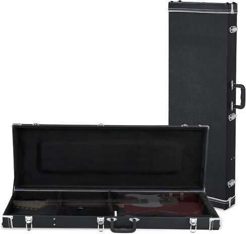 Ktaxon 39-Inch Electric Guitar Hard Case, Rectangle Wooden Standard Electric Guitars Hard-Shell Protective Carrying Case for KST/KTL/170 Model with Lock Latch Padding (Chocolate Brown) in Saudi Arabia