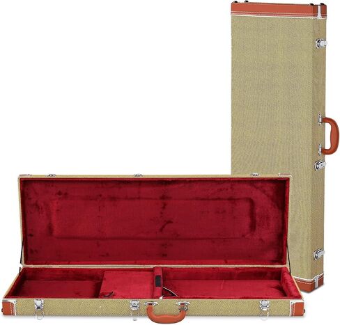 Ktaxon 39-Inch Electric Guitar Hard Case, Rectangle Wooden Standard Electric Guitars Hard-Shell Protective Carrying Case for KST/KTL/170 Model with Lock Latch Padding (Chocolate Brown) in Kuwait