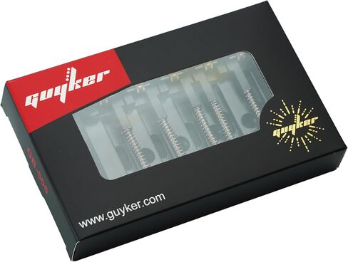 Guyker Bass Bridge, 5 String Bass Bridge with Solid Roller Saddle Adjustable Replacement Part (GB506, Black) in Kuwait