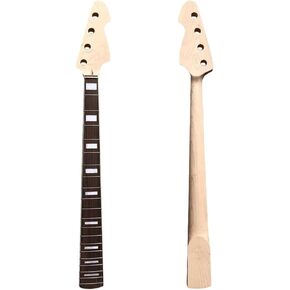 Vetimobato Maple Replacement Electric Bass Guitar Neck, 4-String 20 Fret 32'' Scale Length 38mm Nut & 65mm Heel Rosewood Fretboard Bolt On Unfinished Bass Neck DIY Installation & Repair Part in Kuwait