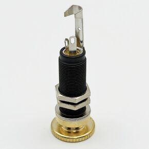 Replacement Acoustic Guitar Output Jack – Brass Threaded Long Barrel Mono 1/4" Input Jack Socket with Nut & Washer, Fits Folk/Wooden Guitars in Kuwait