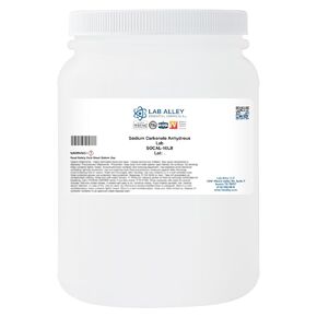Lab Alley كربونات الصوديوم اللامائية، درجة المختبر، CAS 497-19-8، Na2CO3، رماد الصودا، حبيبات بلورية بيضاء (2 رطل) in Kuwait