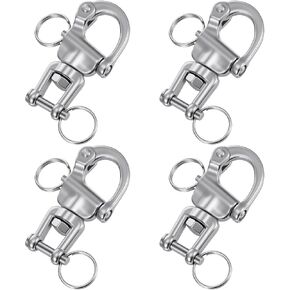 6 Pack Snap Shackle Sailing Halyard, 316 Stainless Steel Clevis Swivel Jaw Swivel Shackle Quick Release Snap Hook Snap Shackle for Sailboat Spinnaker Halyard Diving in Saudi Arabia