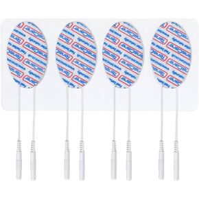 TensCare 1" x 2" Oval TENS Unit Replacement Pads, 1 Pack of 4 Electrodes – Reusable Latex-Free 2mm Pin Electrode Pads for TENS & EMS – Ideal for Face, Facial Toning, Firming & Wrinkle Reduction in Kuwait