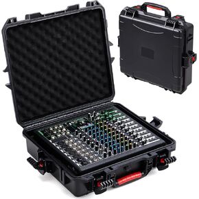 حافظة جهاز مزج الصوت بقشرة صلبة لجهاز Mackie ProFX12v3+/ ProFX10v3+ مع إسفنج EVA | حقيبة حمل تخزين واقية للسفر | يناسب حجم الخلاط حتى 13 بوصة × 4 بوصة × 14.8 بوصة (الجراب فقط) in Kuwait