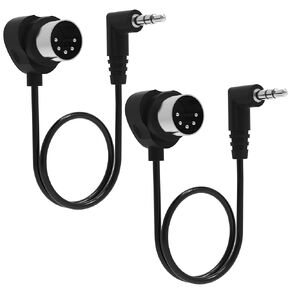 كابل FORE TRS 3.5 مم MIDI 2 حزمة 2 قدم / 60 سم Type-A TRS 3.5 مم إلى MIDI 5 كابل Din مع مقابس صغيرة جدًا للمساحة الضيقة 2 حزمة 2 قدم / 60 سم in Kuwait