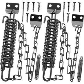 Storm Door Chain Spring 2 Pack Prevent Storm Damage, Screen Door or Door Closer Protector Heavy Duty Storm Door Hardware, Zinc Plated Anti-Rust and Sturdy, Easy to Install and Suit for Most Doors in Kuwait