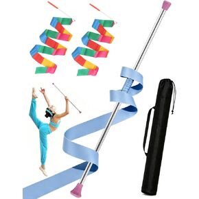 29 Inch Twirling Baton for Kids & Adult, Purple Majorette Baton Stainless Steel with 2 Dance Ribbons and Grip Tape for Gymnastics, Dance & Baton Twirling Beginners in Kuwait