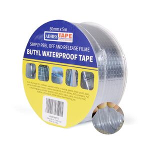 ADHES Butyl Tape Waterproof Tape, 2in x 16ft Aluminum Foil Tape, Butyl Sealant Tape for RV Repair, Window, Boat and Pipe Sealing, Glass & EDPM Rubber Roof Patching(Model:RAY100-2,Glue Color:Grey) in Kuwait