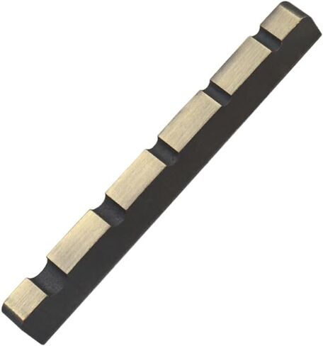 5-String Bass Guitar Nut, Stainless Steel Pre-cut Slot 5 String Bass Nut For Electric Bass Replacement parts 45x3.6x6mm (Bronze) in Kuwait