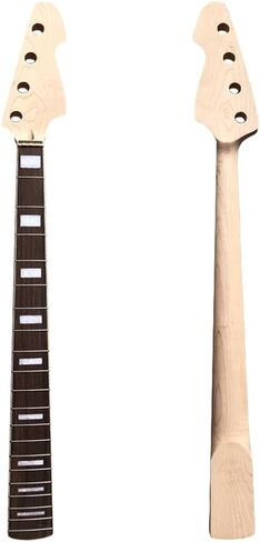 Vetimobato Maple Replacement Electric Bass Guitar Neck, 4-String 20 Fret 32'' Scale Length 38mm Nut & 65mm Heel Rosewood Fretboard Bolt On Unfinished Bass Neck DIY Installation & Repair Part in Kuwait