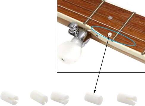 5Pcs Banjo 5th String Nut, Plastic 5th String Guide Nut for Banjo Neck, Replacement Accessory in Kuwait