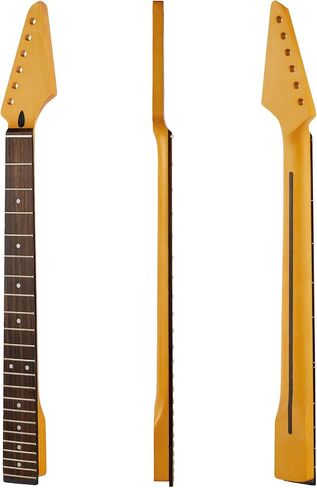 22-fret Yellowish Matte Electric Guitar Neck TL Canadian Maple Electric Guitar Neck, Cow Bone Nut in Kuwait