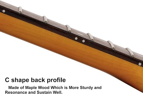 22-fret Yellowish Matte Electric Guitar Neck TL Canadian Maple Electric Guitar Neck, Cow Bone Nut in Kuwait