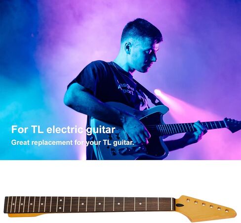 22-fret Yellowish Matte Electric Guitar Neck TL Canadian Maple Electric Guitar Neck, Cow Bone Nut in Kuwait