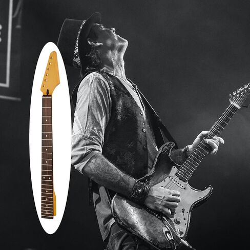 22-fret Yellowish Matte Electric Guitar Neck TL Canadian Maple Electric Guitar Neck, Cow Bone Nut in Kuwait