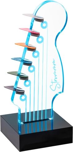 Light Up Guitar Pick Holder – 7-Color Changing LED Pick Storage Display & Night Light – USB Powered Novelty Room Decor, Holds 6 Picks – Cool Guitar Gift for Men, Musicians & Guitarists in Kuwait