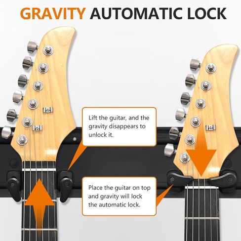 Guitar Wall Mount, Multiple Guitar Hanger with Auto-Locking Holder Wall Mount Rack, Aluminum Slatwall Rail (8 Hangers-80") in Kuwait