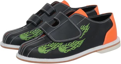 Bowling Shoes for Men Lightweight Leather Touch Fasten Bowling Shoes Non-Slip Breathable Casual Classic for Bowlings Practice in Kuwait