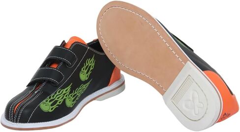 Bowling Shoes for Men Lightweight Leather Touch Fasten Bowling Shoes Non-Slip Breathable Casual Classic for Bowlings Practice in Kuwait
