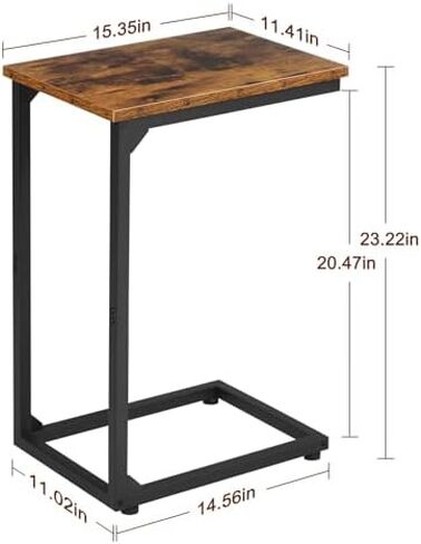 AMHANCIBLE Record Player Stand with Charging Station,C Shaped End Table in Kuwait