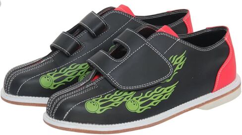 Bowling Shoes for Men Lightweight Leather Touch Fasten Bowling Shoes Non-Slip Breathable Casual Classic for Bowlings Practice in Kuwait