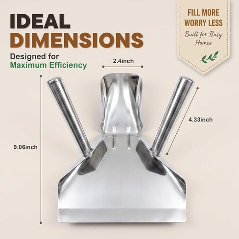 304 Stainless Steel Freeze Dryer Scoop, Metal Speed Scooper for Freeze-Dried Food & Candy, Ergonomic Quick Fill Bagging Tool, Pro Freeze Dryer Accessories, for Harvest Right in Kuwait