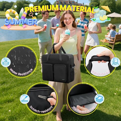 Carrying Bag Compatible with Slushie Machine FS301/FS300, Slushie Machine Accessories, Portable Outdoor Storage Case with Front-Opening Design, Multi-Pocket, Padded Cover, Gifts Ideas in Kuwait