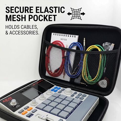 Carrying Case for Akai Professional MPC Sample Cable Accessoires Hard Shell Waterproof Audio Sampler Travel Bag Protective Cover with Handle in Kuwait