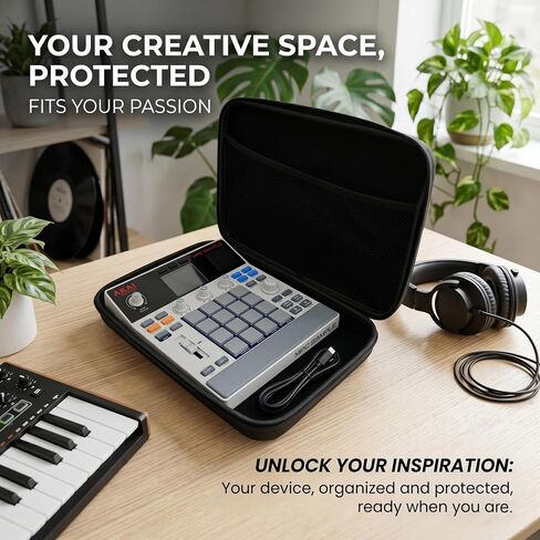 Carrying Case for Akai Professional MPC Sample Cable Accessoires Hard Shell Waterproof Audio Sampler Travel Bag Protective Cover with Handle in Kuwait