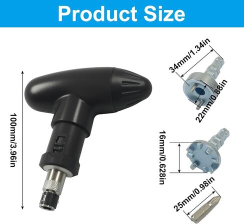 1 Pack Universal Golf Shoe Wrench, Ratchet Action Cleats Adjustment Tool Stable Spike Removal, Zinc Alloy Plastic Handle Replacement Tool for Golf Shoes Players in Kuwait