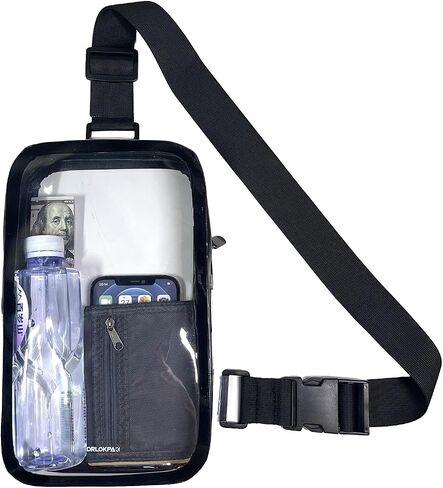 DRLOKPAK Clear Bag for Stadium Events Sports Fan Pack Handbag Purse With Adjustable Strap for Concert Festival Work Day Game in Kuwait