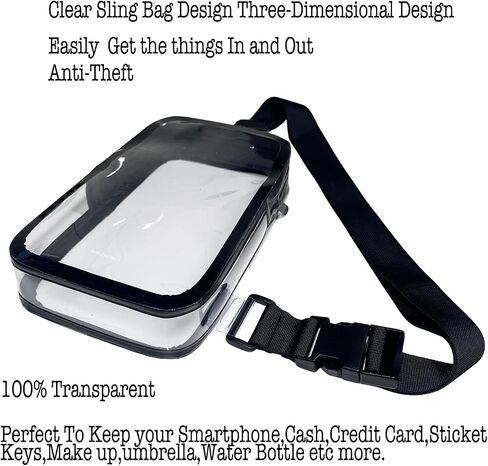 DRLOKPAK Clear Bag for Stadium Events Sports Fan Pack Handbag Purse With Adjustable Strap for Concert Festival Work Day Game in Kuwait