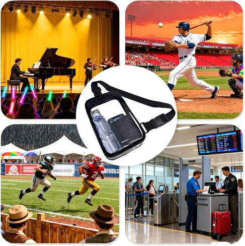 DRLOKPAK Clear Bag for Stadium Events Sports Fan Pack Handbag Purse With Adjustable Strap for Concert Festival Work Day Game in Kuwait