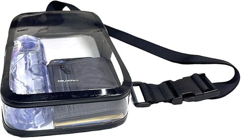 DRLOKPAK Clear Bag for Stadium Events Sports Fan Pack Handbag Purse With Adjustable Strap for Concert Festival Work Day Game in Kuwait