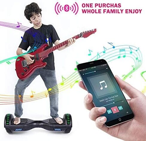 Hoverboard,Self Balancing Hoverboard with Bluetooth Speakers for Kids Ages 6-12(Black) in Kuwait