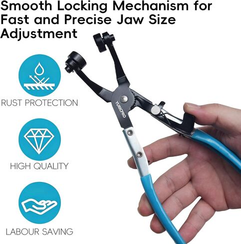 2 Pcs Hose Clamp Pliers Set，includes 45° Angle Flat Belt Hose Clamp Plier and Wide & Flat band Hose Clamp Plier for Removal and Installation of Spring Hose Clamps,for Automotive Fuel Oil Water Hose in Kuwait