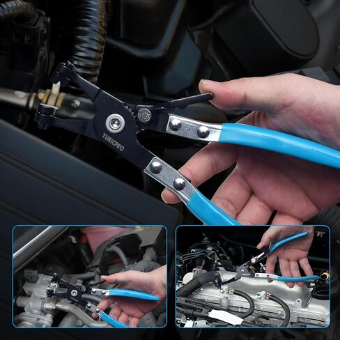 2 Pcs Hose Clamp Pliers Set，includes 45° Angle Flat Belt Hose Clamp Plier and Wide & Flat band Hose Clamp Plier for Removal and Installation of Spring Hose Clamps,for Automotive Fuel Oil Water Hose in Kuwait