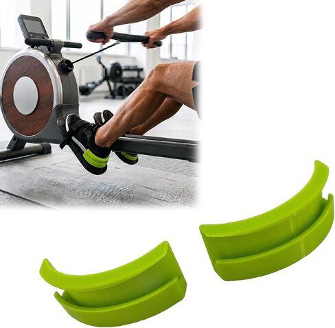 عبوتان من واقي الكعب لآلة التجديف Merach Q1S - مساعد دعم الكعب، امتداد حامل القدم المضاد للانزلاق، ملحق آلة التجديف ثابت وسهل التركيب (أخضر) in Kuwait