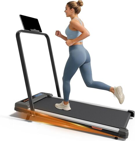 Walking Pad with Incline and Handle Bar, 2.5 HP Quiet Walking Pad Treadmill with 265 LBS Capacity, Portable Under Desk Treadmill, Portable Treadmills for Home in Kuwait